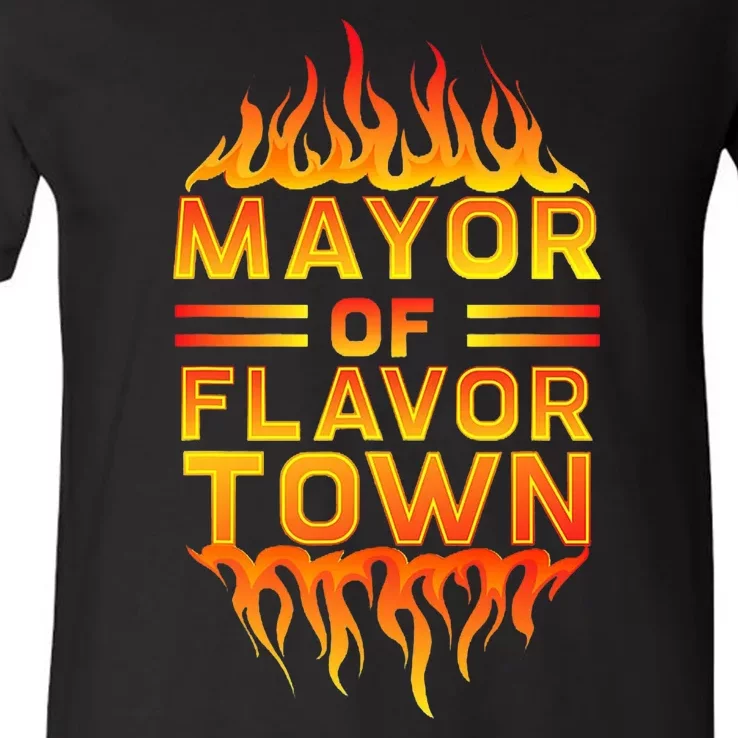 Mayor Of The Flavor Town V-Neck T-Shirt