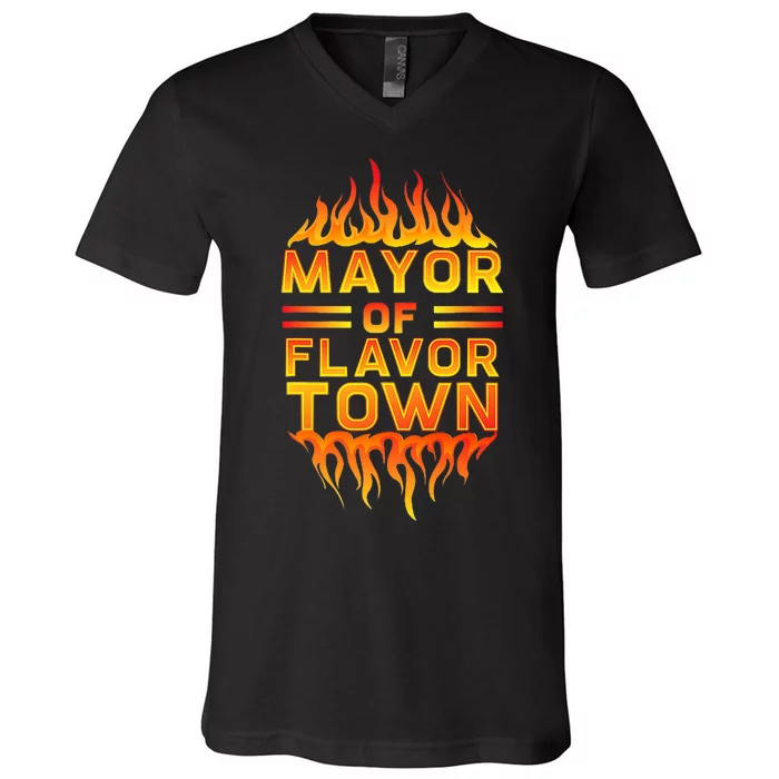 Mayor Of The Flavor Town V-Neck T-Shirt