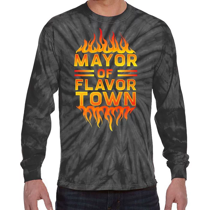 Mayor Of The Flavor Town Tie-Dye Long Sleeve Shirt