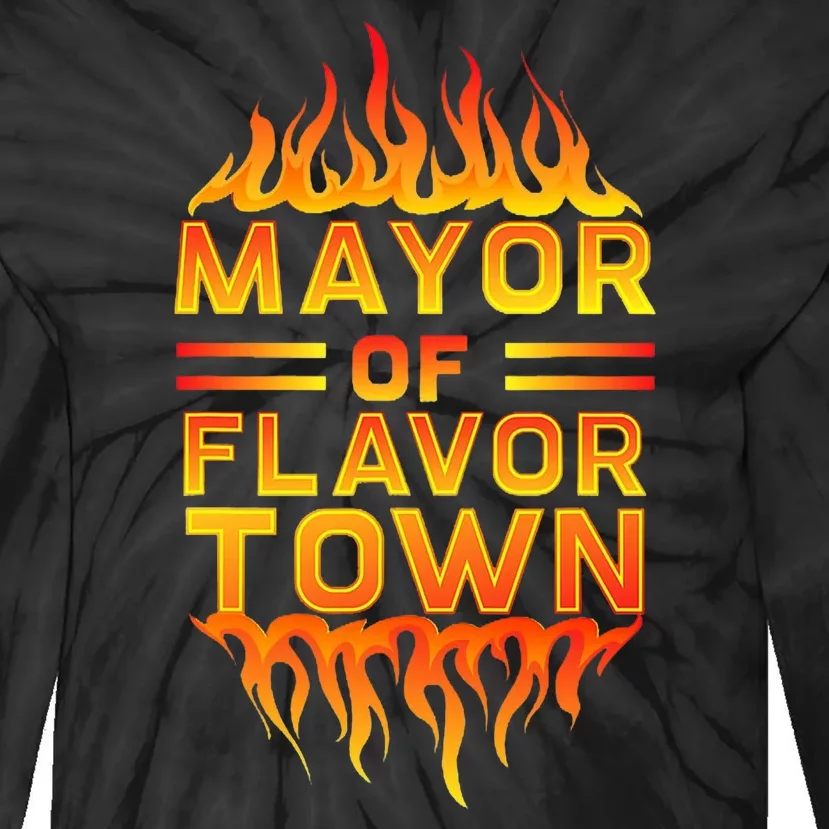 Mayor Of The Flavor Town Tie-Dye Long Sleeve Shirt