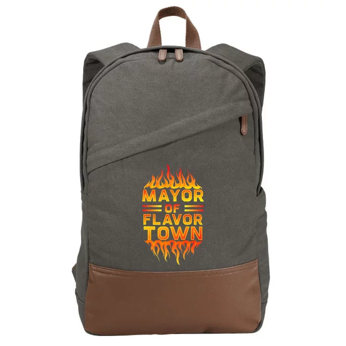 Mayor Of The Flavor Town Cotton Canvas Backpack