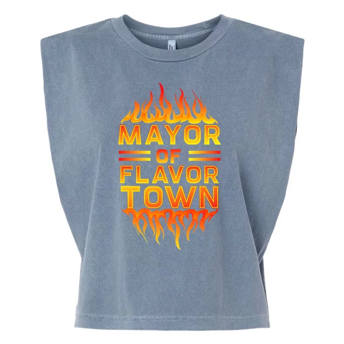 Mayor Of The Flavor Town Garment-Dyed Women's Muscle Tee