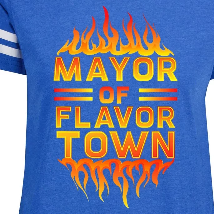 Mayor Of The Flavor Town Enza Ladies Jersey Football T-Shirt