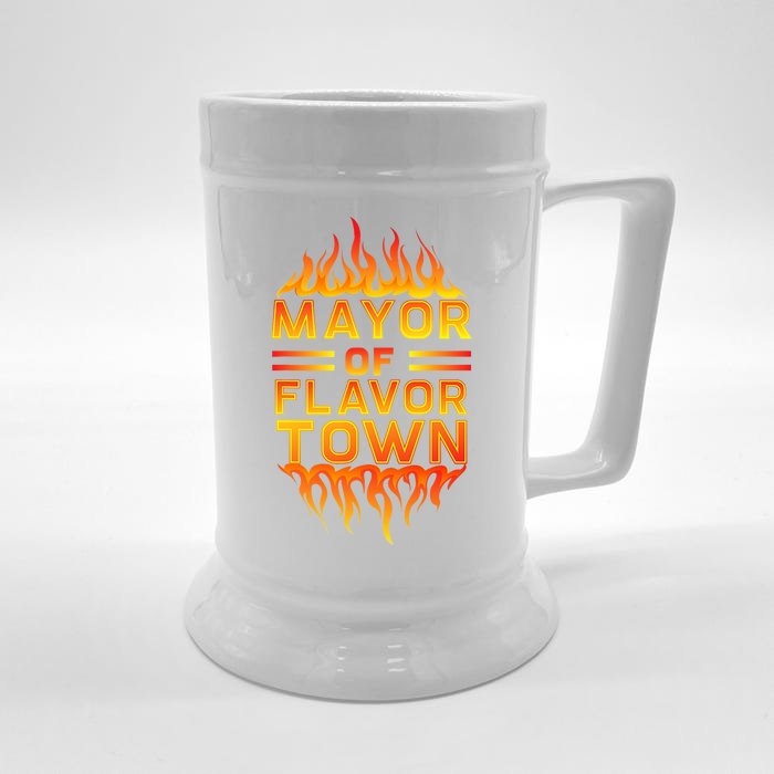 Mayor Of The Flavor Town Front & Back Beer Stein