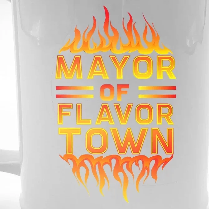 Mayor Of The Flavor Town Front & Back Beer Stein