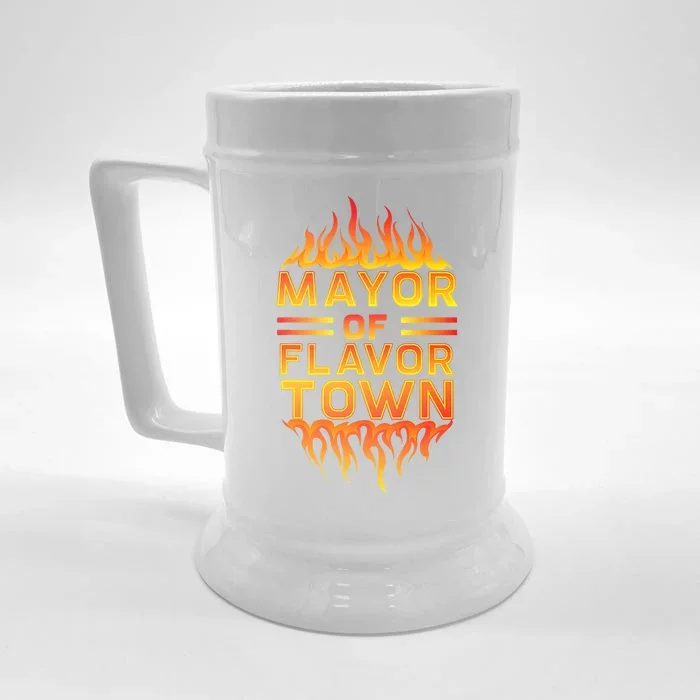 Mayor Of The Flavor Town Front & Back Beer Stein