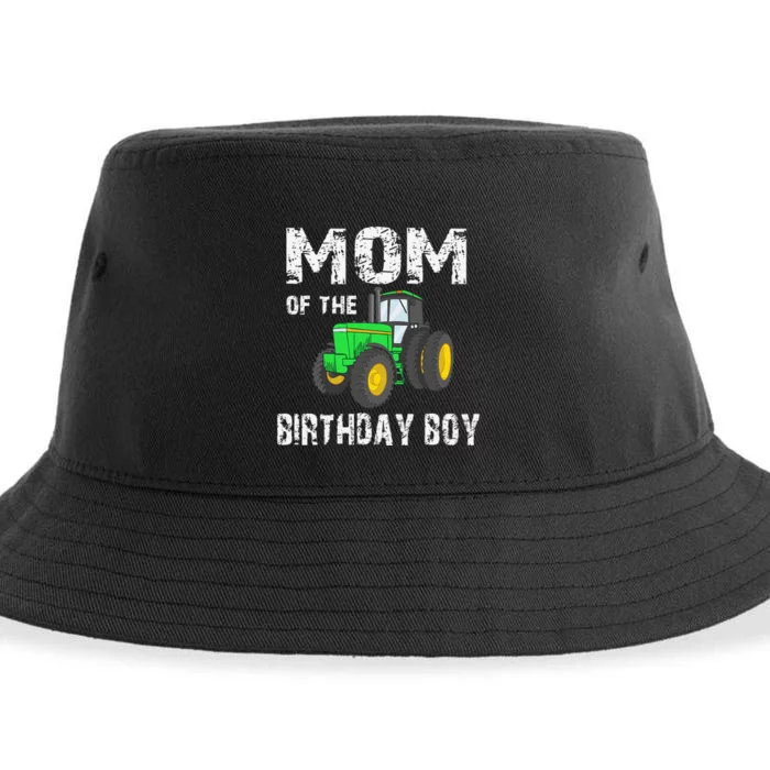 Mom Of The Birthday Vintage Farm Tractor Party Family Sustainable Bucket Hat