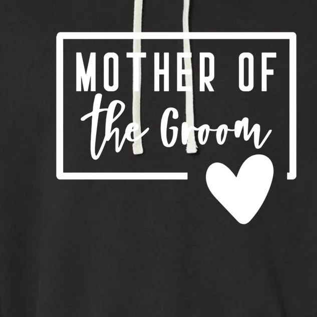 Mother Of The Groom Heart Mom Wedding Bachelorette Shower Great Gift Garment-Dyed Fleece Hoodie