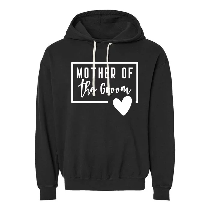 Mother Of The Groom Heart Mom Wedding Bachelorette Shower Great Gift Garment-Dyed Fleece Hoodie