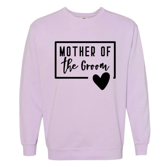 Mother Of The Groom Heart Mom Wedding Bachelorette Shower Great Gift Garment-Dyed Sweatshirt