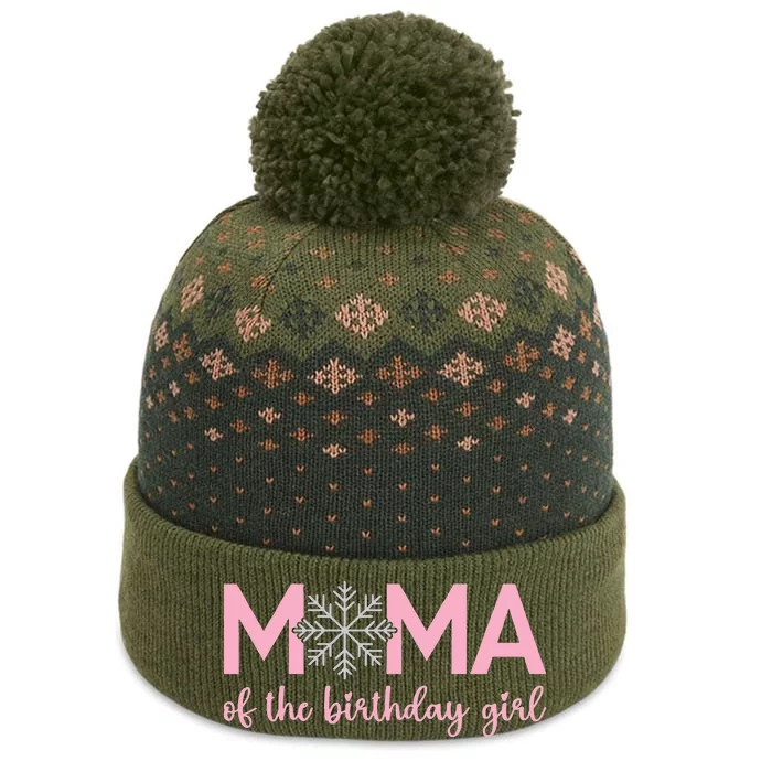 Mama Of The Birthday Girl Winter Onederland 1st Birthday The Baniff Cuffed Pom Beanie