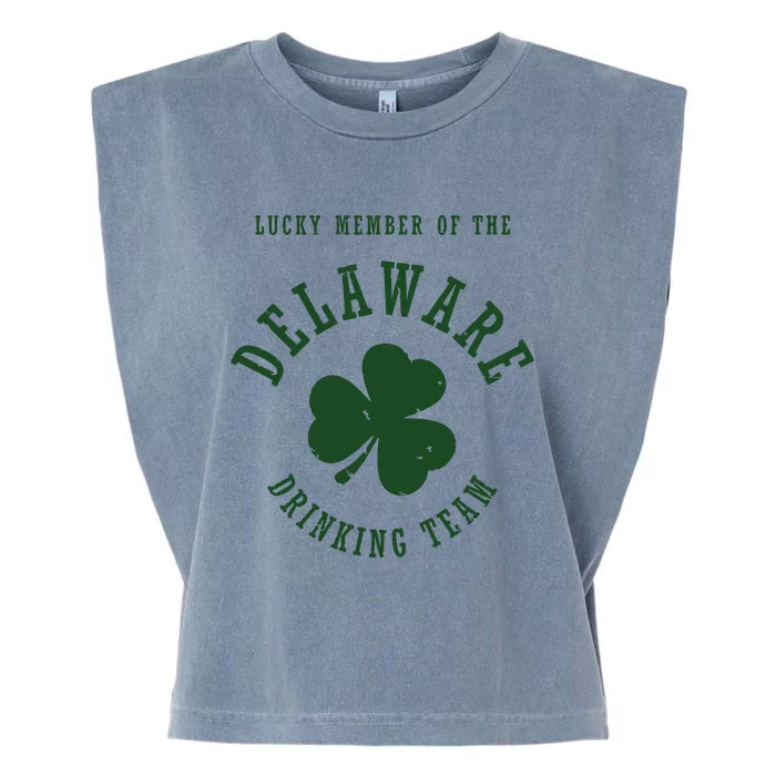 Member Of The Delaware Drinking Team St Patricks Day Garment-Dyed Women's Muscle Tee