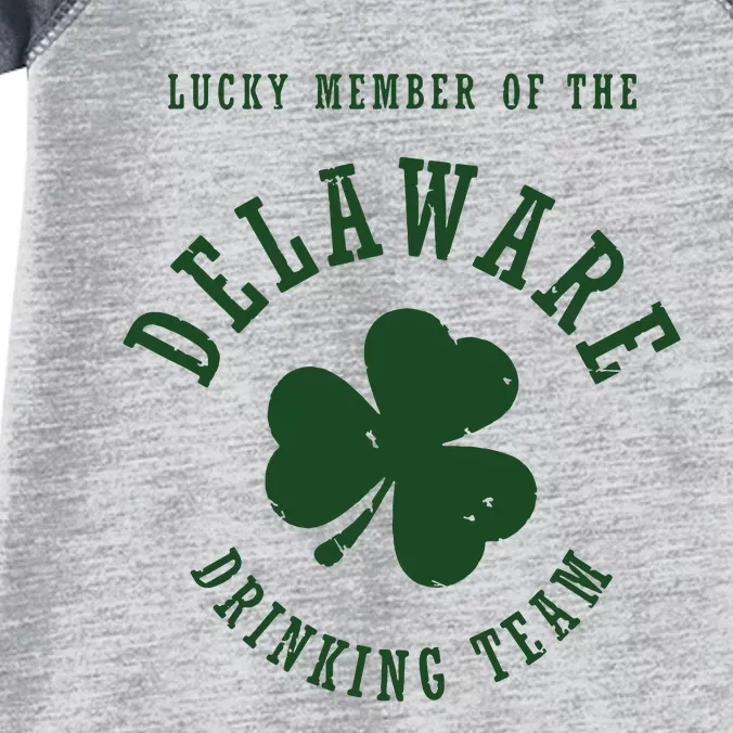 Member Of The Delaware Drinking Team St Patricks Day Infant Baby Jersey Bodysuit