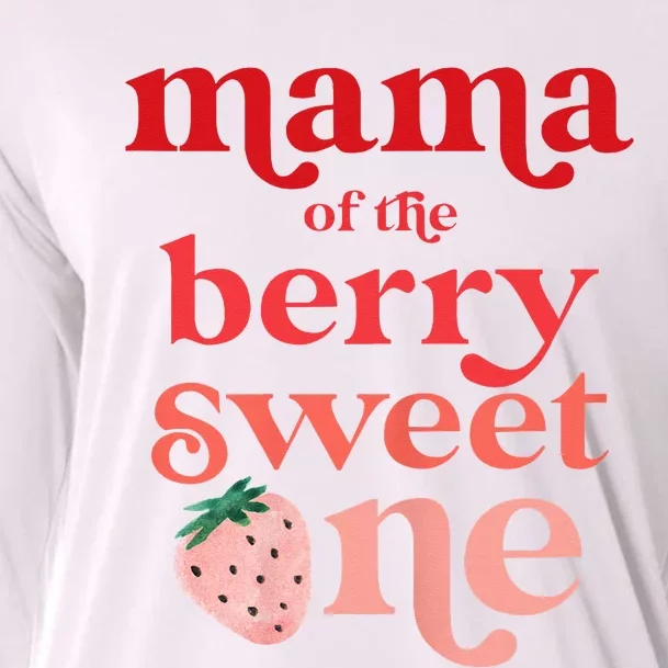 Mama Of The Berry Sweet One Strawberry First Birthday 1st Cooling Performance Long Sleeve Crew