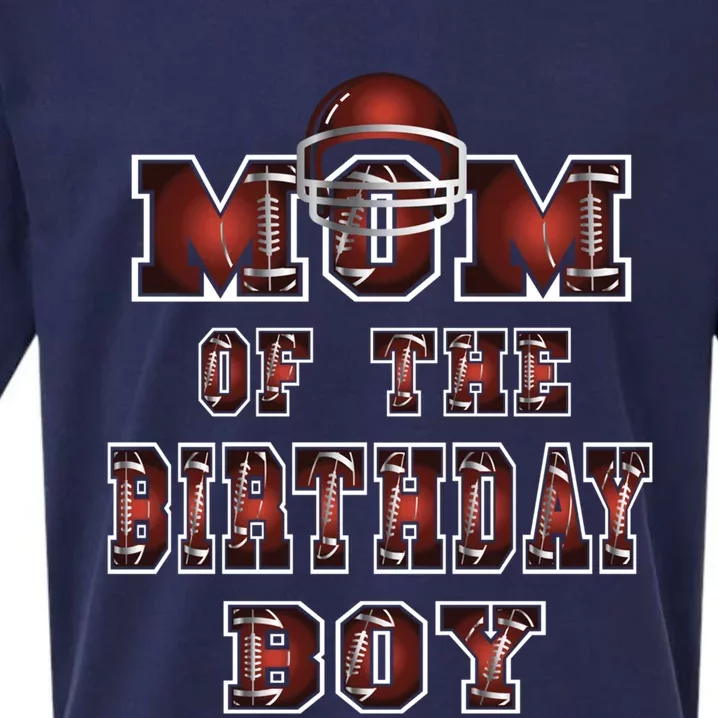 Mom Of The Birthday American Football Party Cute Gift Sueded Cloud Jersey T-Shirt