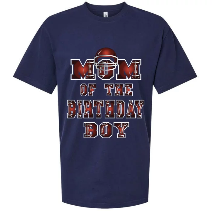 Mom Of The Birthday American Football Party Cute Gift Sueded Cloud Jersey T-Shirt