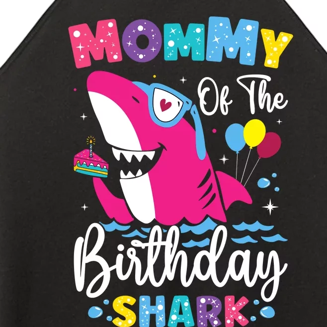 Mommy Of The Shark Birthday Mom Matching Family Women’s Perfect Tri Rocker Tank