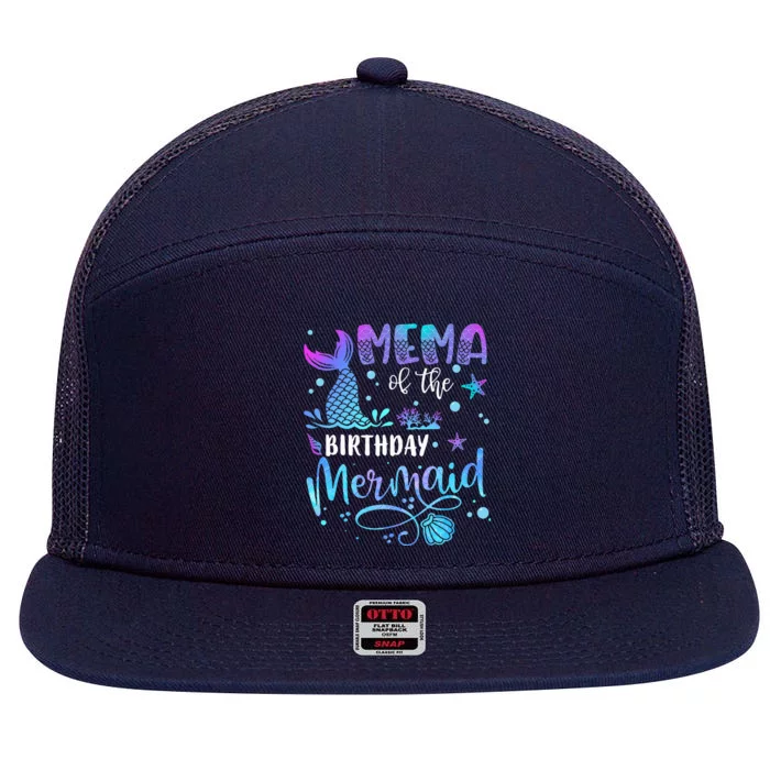 Mema Of The Birthday Mermaid 7 Panel Mesh Trucker Snapback Hat