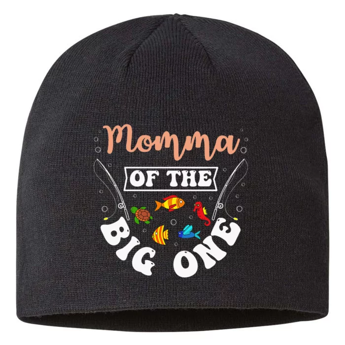 Momma Of The Big One Fishing Birthday Party Bday Celebration 8 1/2in Sustainable Knit Beanie