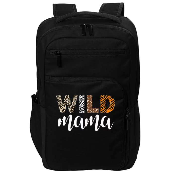 Mama Of The Wild One Zoo Birthday Impact Tech Backpack