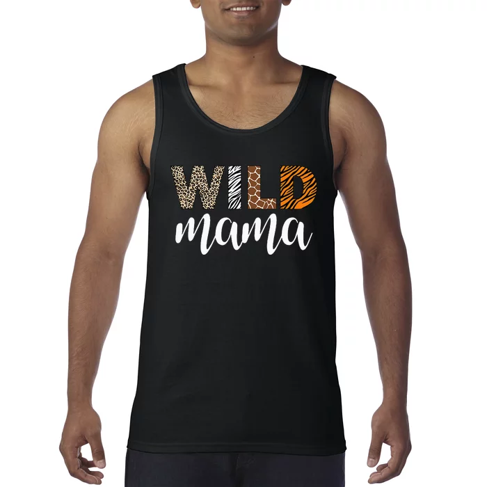 Mama Of The Wild One Zoo Birthday Tank Top