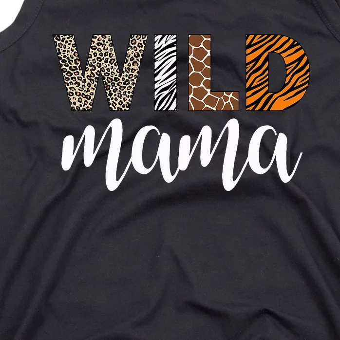 Mama Of The Wild One Zoo Birthday Tank Top