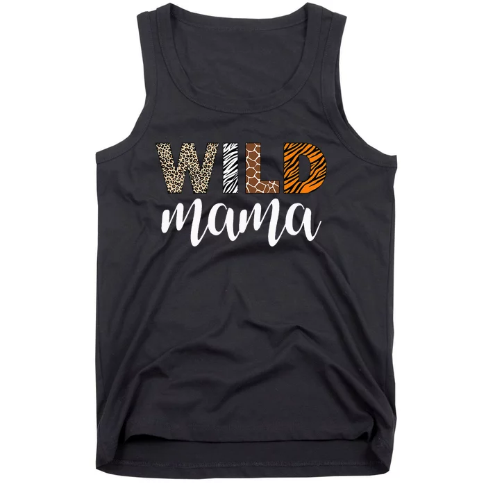 Mama Of The Wild One Zoo Birthday Tank Top