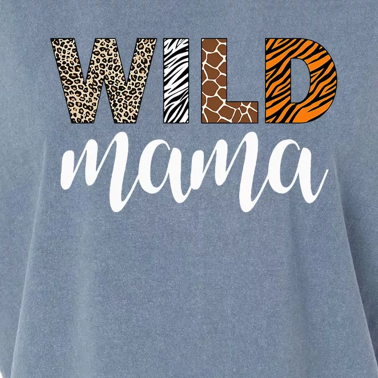 Mama Of The Wild One Zoo Birthday Garment-Dyed Women's Muscle Tee