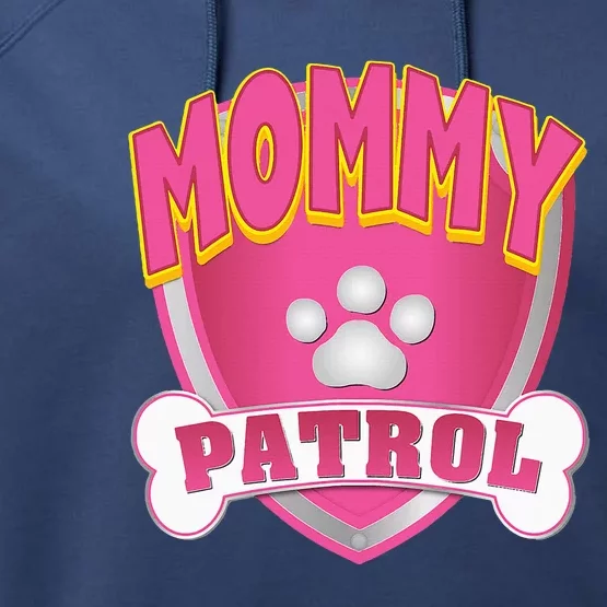 Mommy Of The Birthday Girl Dog Paw Mom Matching Performance Fleece Hoodie