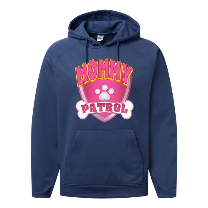 Mommy Of The Birthday Girl Dog Paw Mom Matching Performance Fleece Hoodie