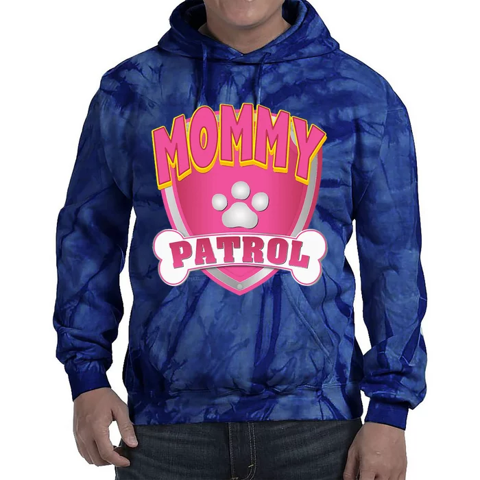 Mommy Of The Birthday Girl Dog Paw Mom Matching Tie Dye Hoodie