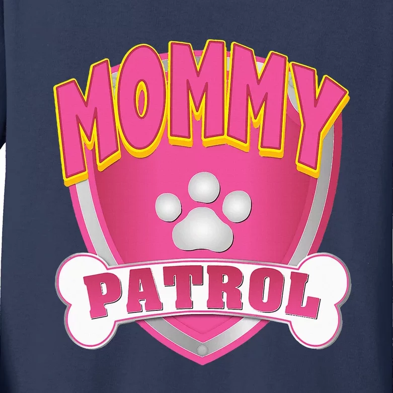 Mommy Of The Birthday Girl Dog Paw Mom Matching Kids Long Sleeve Shirt