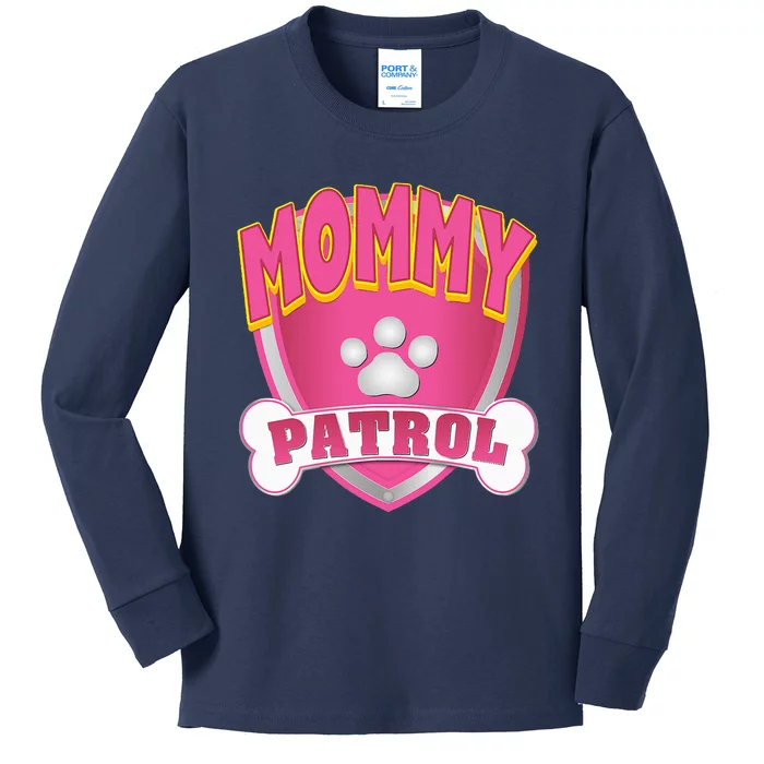 Mommy Of The Birthday Girl Dog Paw Mom Matching Kids Long Sleeve Shirt