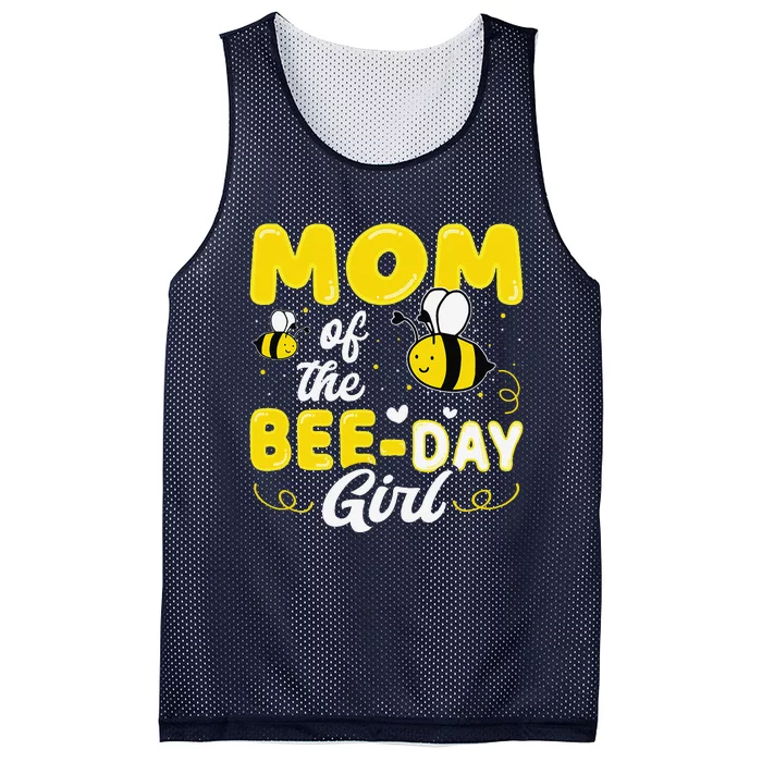 Mom Of The Bee Day Girl Hive Party Matching Birthday Sweet Mesh Reversible Basketball Jersey Tank