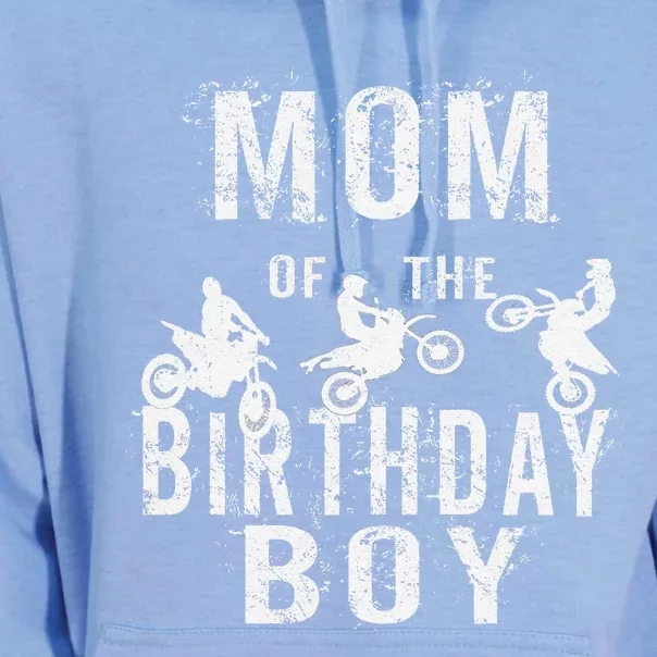 Mom Of The Birthday Boy Dirt Bike Bday Party Unisex Surf Hoodie