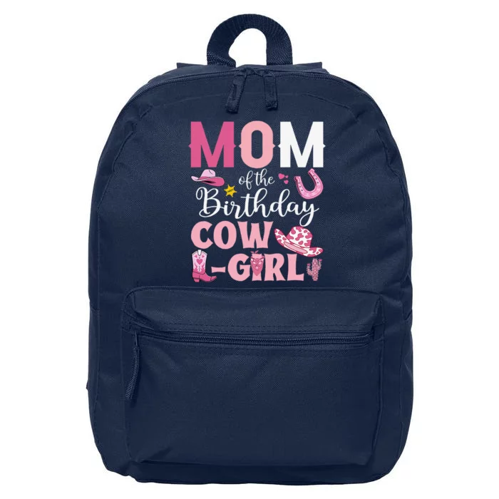 Mom Of The Birthday Cowgirl Rodeo Party Bday Girl Party 16 in Basic Backpack