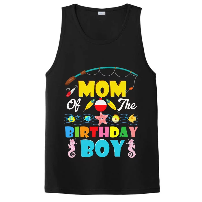 Mom Of The Birthday O Fish Ally One Birthday Outfit Performance Tank