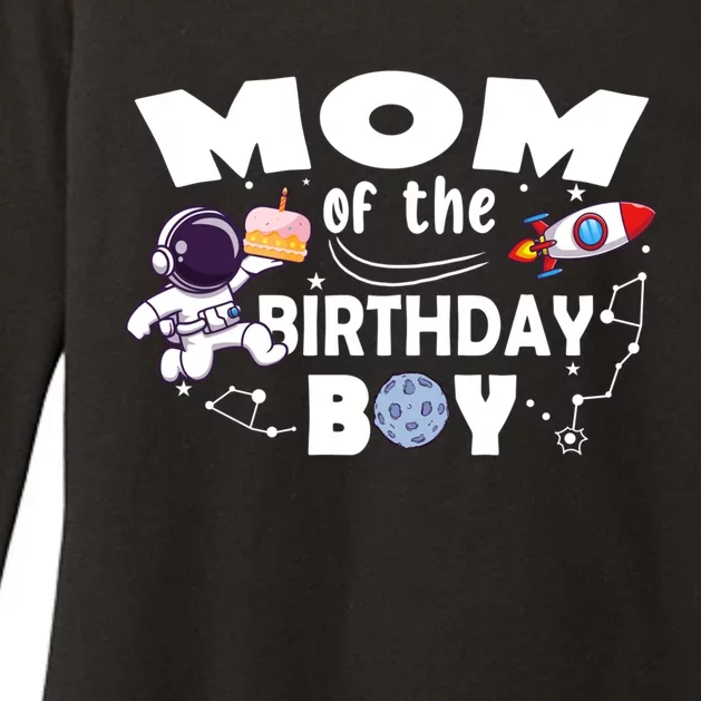 Mom Of The Birthday Astronaut Space Theme Meaningful Gift Womens CVC Long Sleeve Shirt