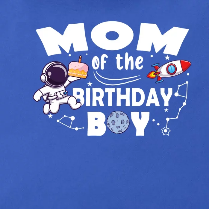 Mom Of The Birthday Astronaut Space Theme Meaningful Gift Zip Tote Bag