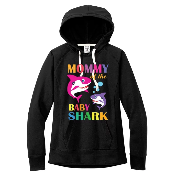 Mommy Of The Baby Birthday Shark Mommy Shark Mother's Day Women's Fleece Hoodie