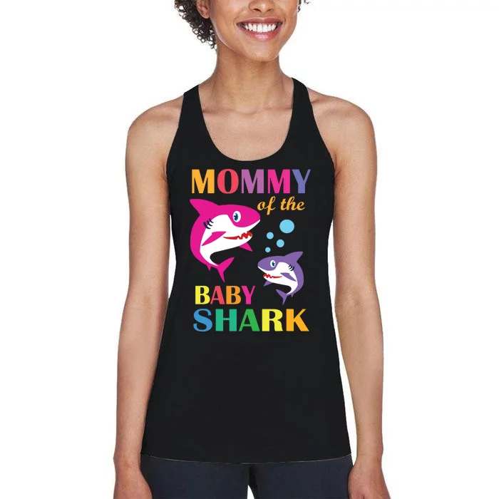 Mommy Of The Baby Birthday Shark Mommy Shark Mother's Day Women's Racerback Tank