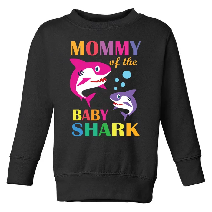 Mommy Of The Baby Birthday Shark Mommy Shark Mother's Day Toddler Sweatshirt