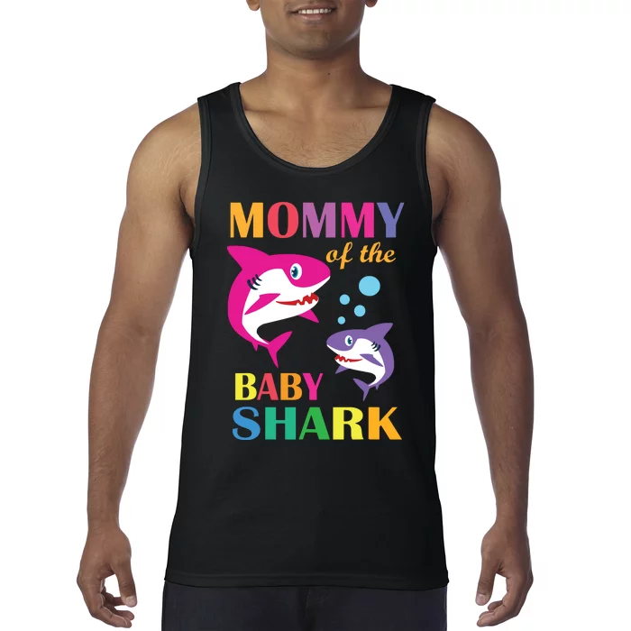 Mommy Of The Baby Birthday Shark Mommy Shark Mother's Day Tank Top