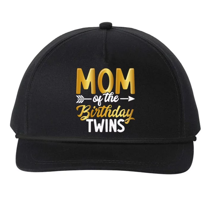 Mom Of The Birthday Twins Mothers Day Motherhood Snapback Five-Panel Rope Hat