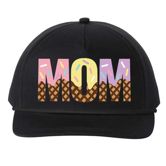 Mom Of The Sweet One Ice Cream 1st First Family MotherS Day Snapback Five-Panel Rope Hat