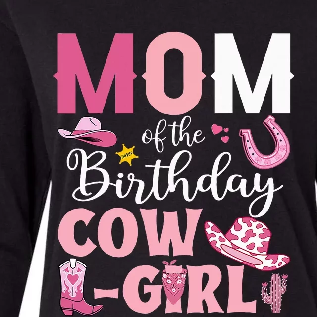 Mom Of The Birthday Cowgirl Rodeo Party Bday Girl Party Womens Cotton Relaxed Long Sleeve T-Shirt