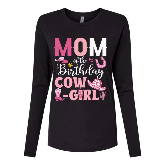 Mom Of The Birthday Cowgirl Rodeo Party Bday Girl Party Womens Cotton Relaxed Long Sleeve T-Shirt