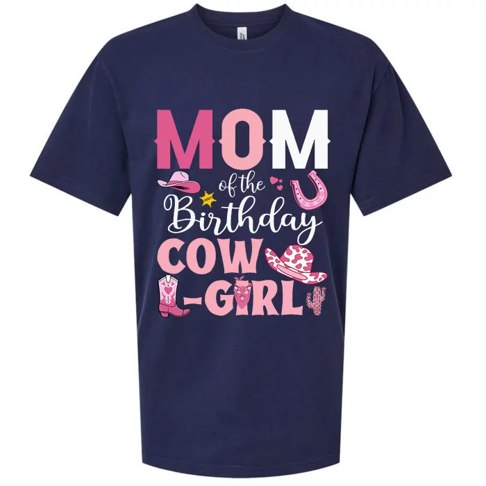 Mom Of The Birthday Cowgirl Rodeo Party Bday Girl Party Sueded Cloud Jersey T-Shirt