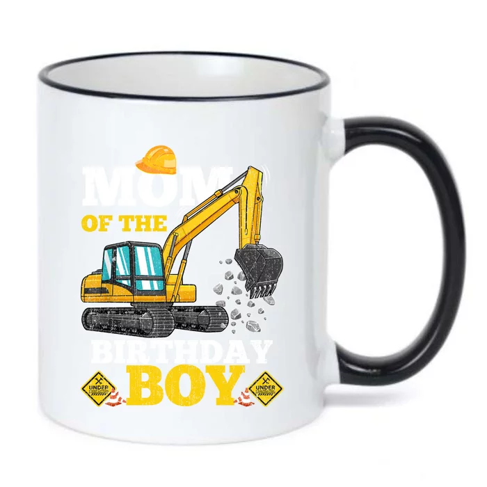 Mom Of The Birthday Construction Birthday Excavator Gift Great Gift Black Color Changing Mug