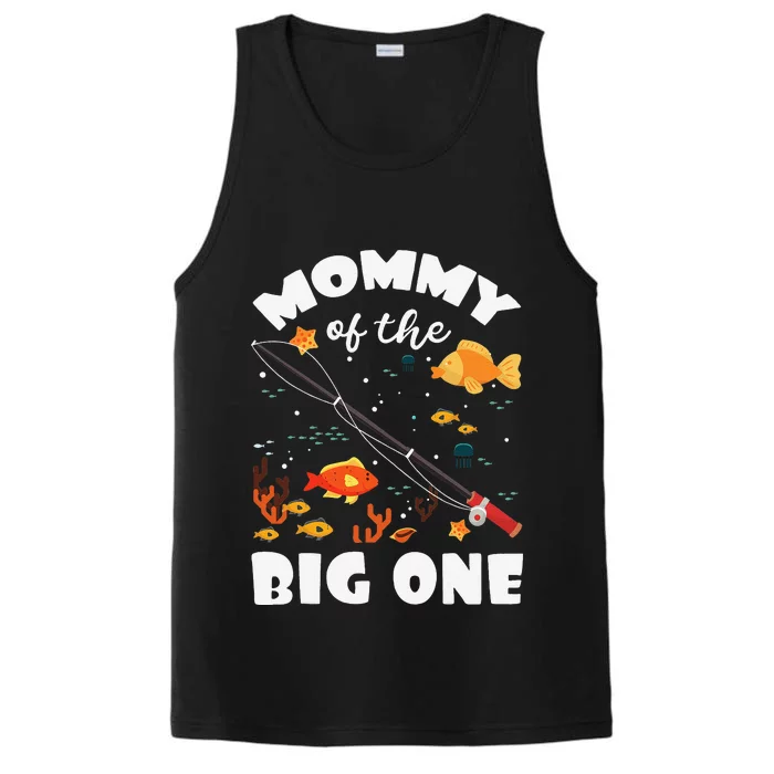 Mommy Of The Big One Birthday Fishing Theme Bday Celebration Performance Tank